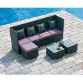 DE-(154) outdoor furniture sofa wicker/ rattan small l shaped sofa designs
